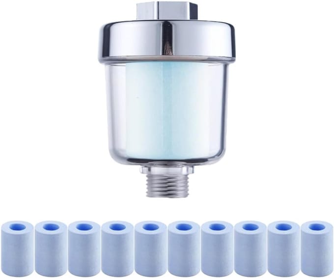 TIM® Douche Filter - Waterfilter - Douchekop Filter - Zilver - 23cm x 13cm x 8cm