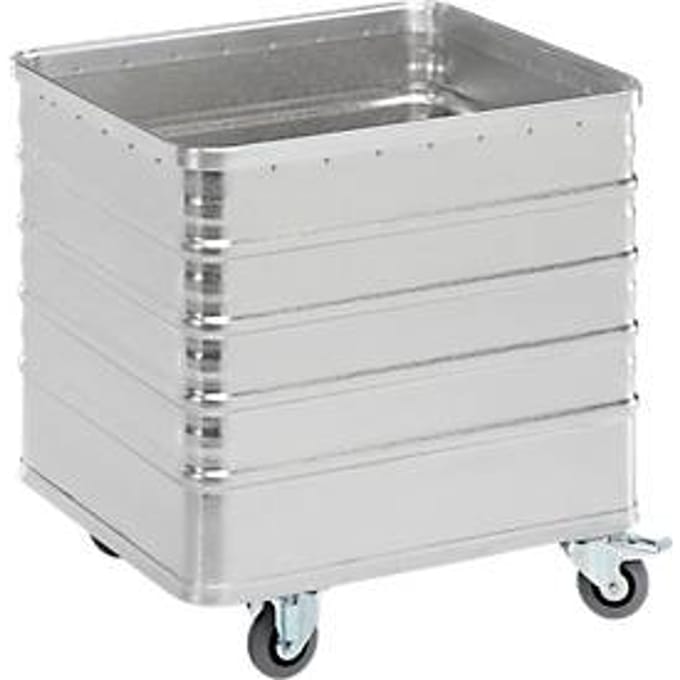Transportwagen van aluminium, zonder deksel, 229 l