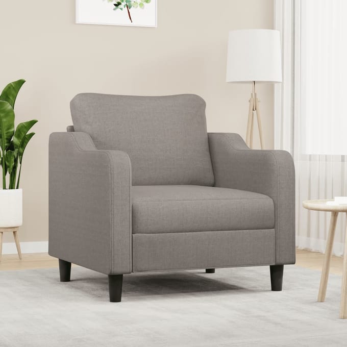 vidaXL - Fauteuil - 60 - cm - stof - taupe