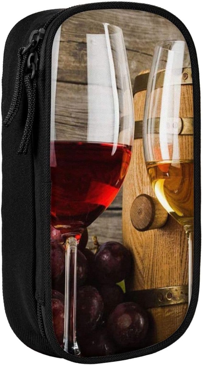 Grote Etui - Potlood Tas - Briefpapier Opslag - Kunst Print - 21 x 10.5 cm - Rood