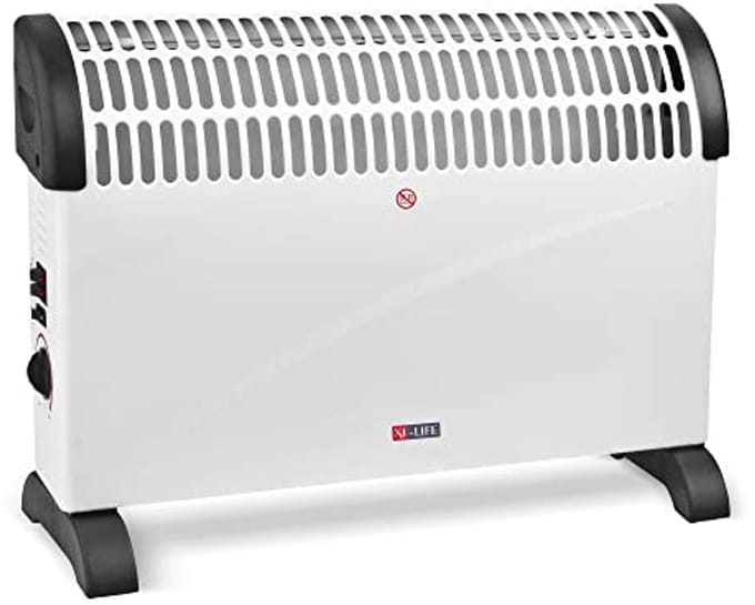Elektrische Radiator - Mobiele Convector - Ruimte Verwarmen - Met 24-uurs Timer - Tot 25 m² - Wit