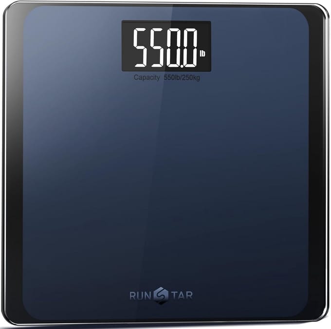 Digitale Personenweegschaal 550 kg Ultrabreed Platform Groot LCD Display