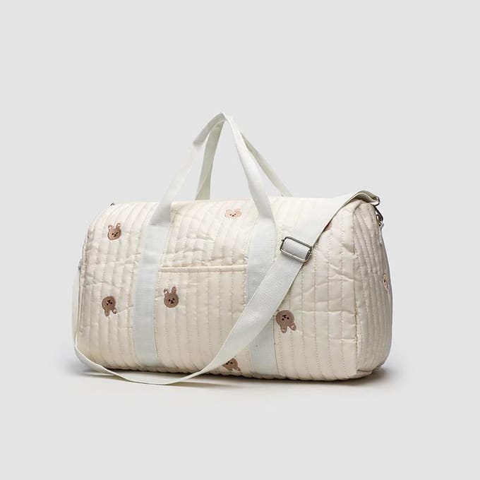 Geborduurde Mama Tas Reis Opbergtas Draagbare Moeder en Baby Reis Mama Tas white