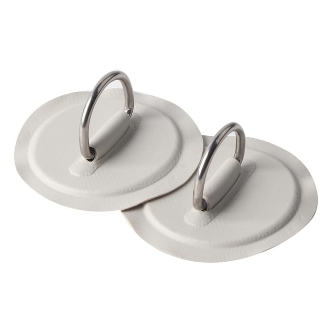 2 pièces Bateau Gonflable Kayak DRing Patch de Coussin PVC Marin Acier Inoxydable Boucle Fixe(gris ) gris