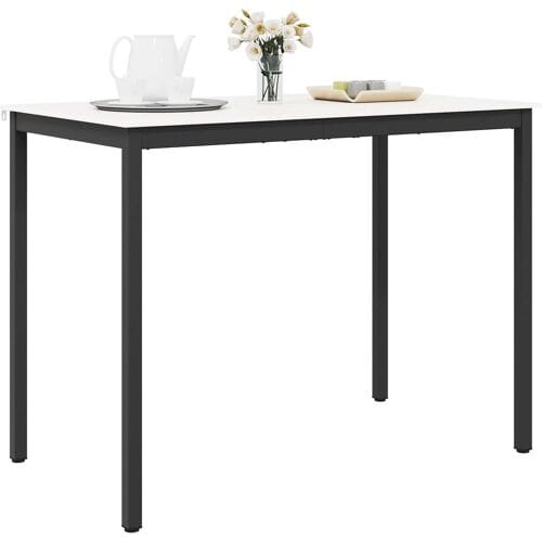 vidaXL - Bartafel - Wit - 140 - x - 80 - x - 105 - cm - Massief - grenenhout
