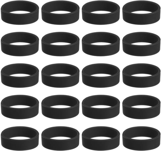 Elastiekjes, antislip, 3,1 cm, platte elastische elastieken om te binden voor boeken, vallen, kunst, snoer, bundels, zwart
