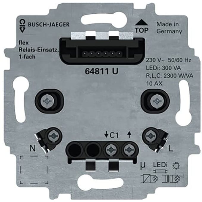 ABB Busch Flex Relais Basis Enkele Kanaal - 2CKA006800A3041