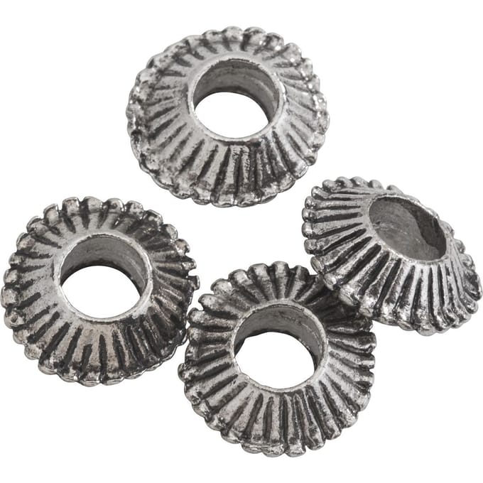 Metalen kraal, 4 stuks