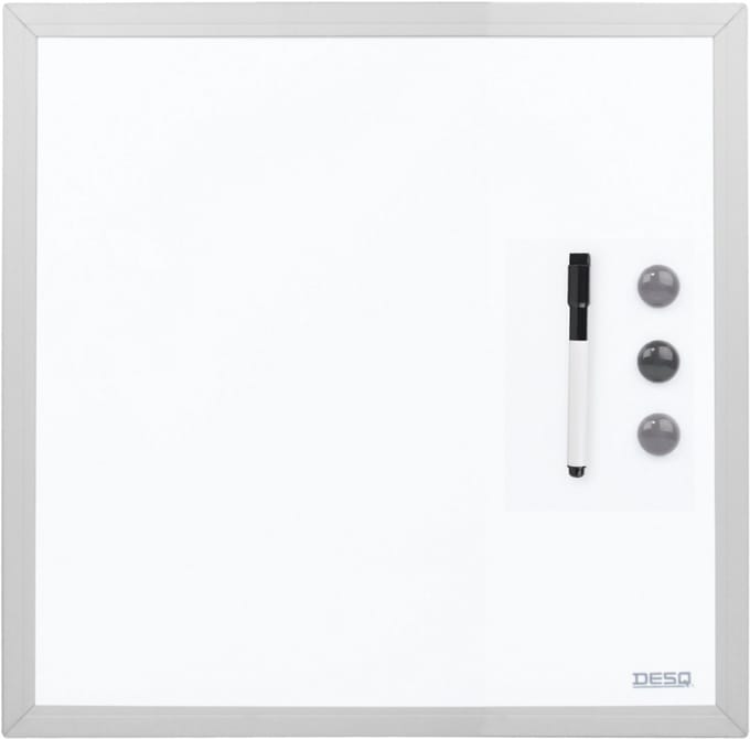 DESQ® Whiteboard - Magnetisch - Aluminium Frame - 40 x 40 cm