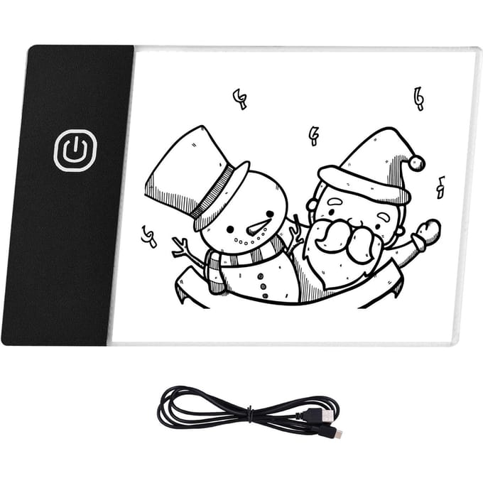 Super Mini LED Light Pad Ultradunne Light Box USB-Powered Instelbare Helderheid Artcraft Tracer black
