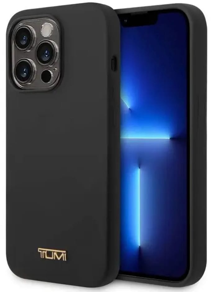 Tumi Back cover - Geschikt voor iPhone 14 Pro Max - Zwart - Slank en schokabsorberend design
