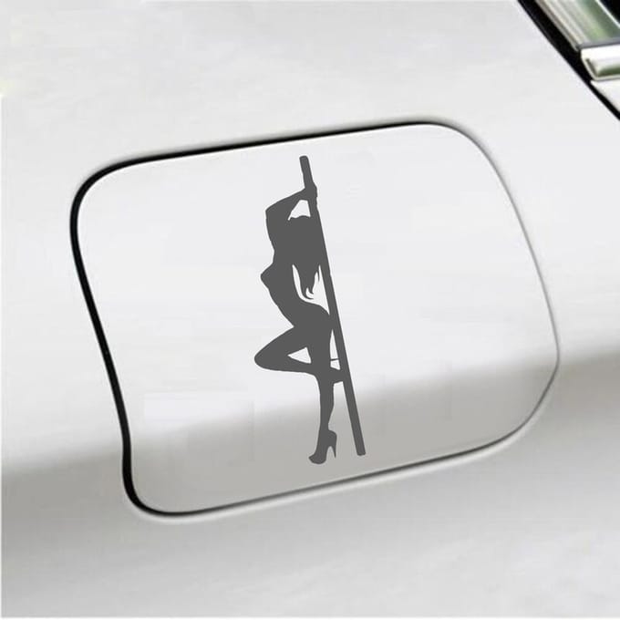 Bumpersticker - Paaldanseres - 16 X 5 - Antraciet