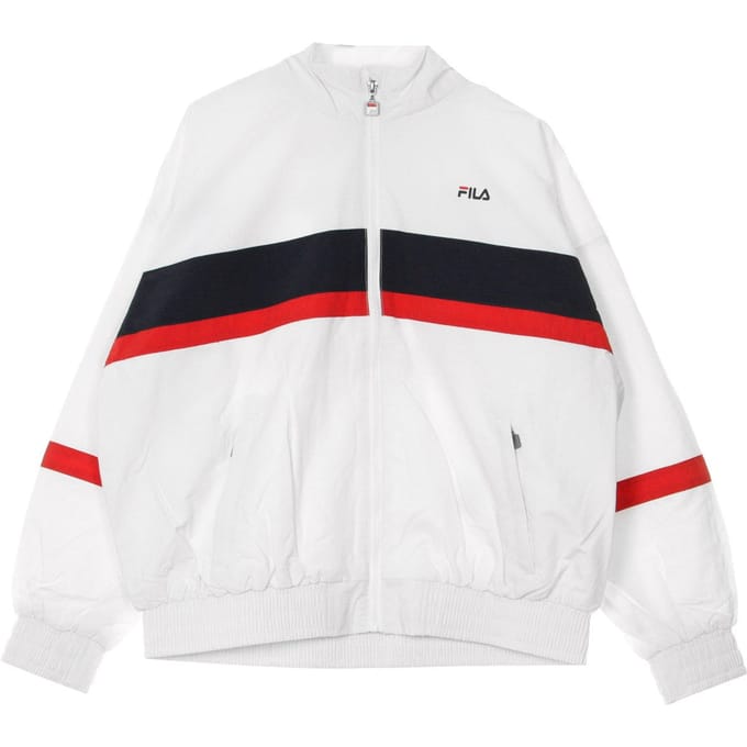 Kaya dameswindjack helderwit/zwarte iris/true red