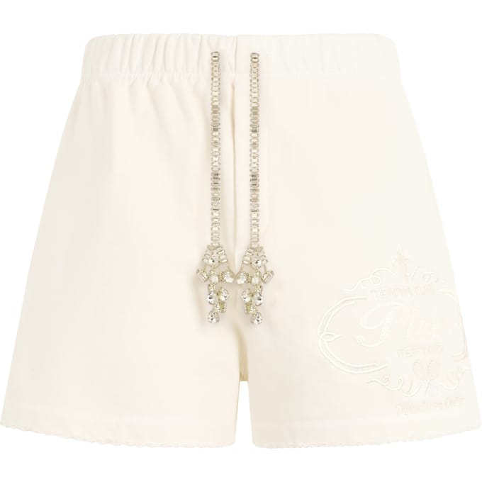 Washed Fleece Shorts Tennis Club Crystals