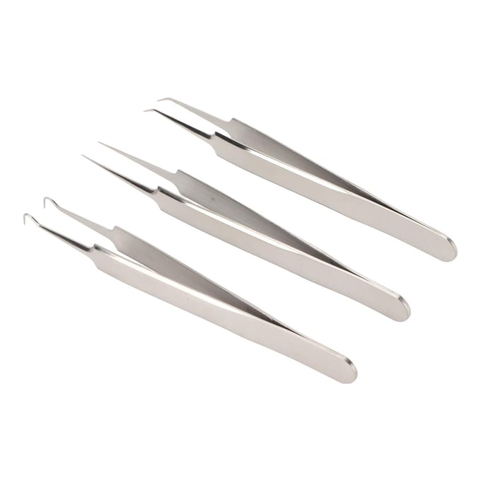 3 stuks Mee-eter Pincet Extractor Schoonheidssalon Roestvrij Staal Puistjes Mee-eters Verwijderaar Tool white