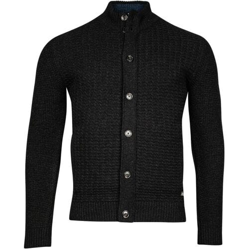 Baileys Vest Cardigan Buttons Structure Knit Navy / male