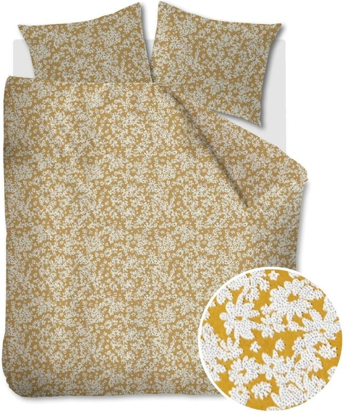 Ariadne at Home Tiny Florals dekbedovertrek - Tweepersoons - 200x200/220 - Oker