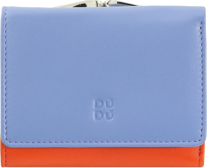 DuDu Corsica Portemonnee RFID-bescherming Leder 11 cm - Dames - Horizontaal - pastellblau
