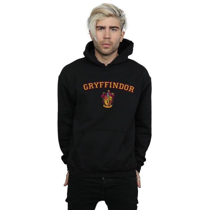 Harry Potter Heren Gryffindor Crest Hoodie (Zwart)