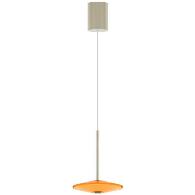 LOOM DESIGN LED hanglamp Solene, oranje, glas, Ø 20 cm