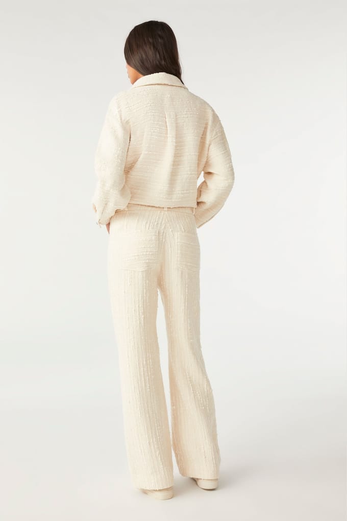 BA&SH Wide Trousers Ecru Maat: 42 | Wijde Broeken Outlet | Dames | Ecru