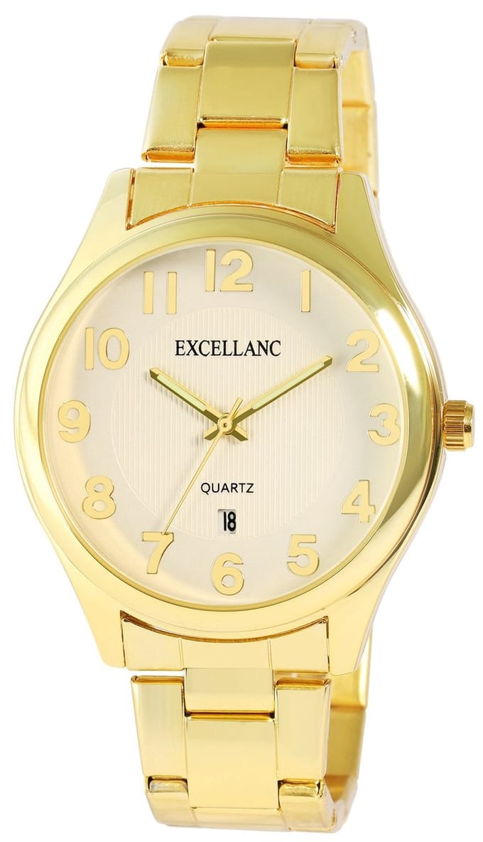 EXCELLANC Herenhorloge metaal Mineralglas