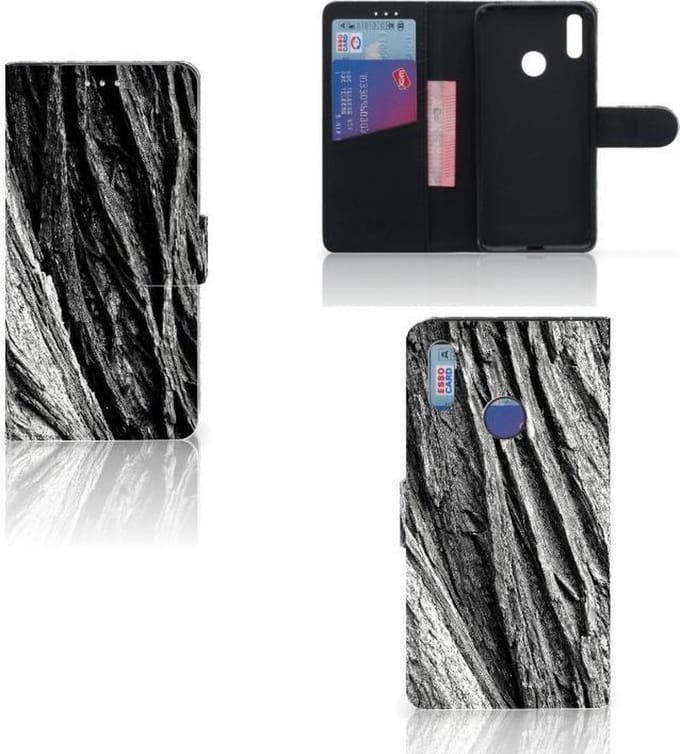 Book Style Case Huawei Y7 (2019) Boomschors Grijs