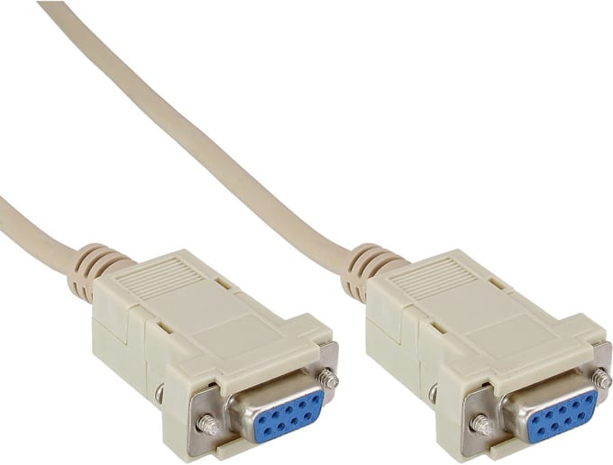 Seriële RS232 null modemkabel 9-pins SUB-D (v) - 9-pins SUB-D (v) - 2 meter