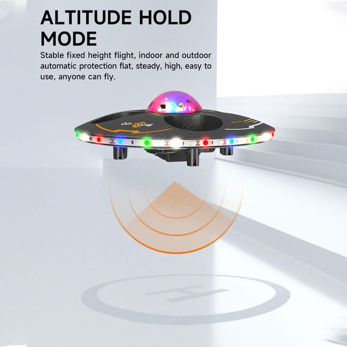 Schuim Afstandsbediening Drone 2.4GHz Afstandsbediening Vliegtuig Kleurrijk LED Licht Dubbele Controller & Horloge 3 battery zilver