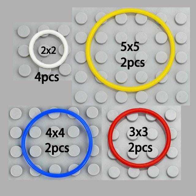 MOC Technisch Elastiek 2x2 3x3 4x4 5x5 EV3 Compatibel 85543 85544 85545 85546 Elastische Band Bakstenen Onderdelen Educatief Speelgoed