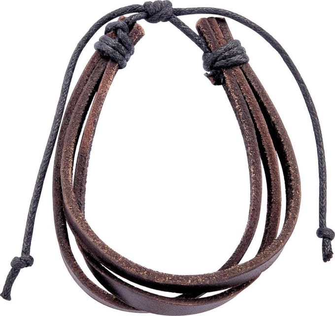 Behave - leren armbandje - donkerbruin - casual mannentrend