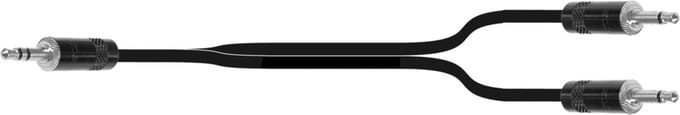 MUSIC STORE MTP 0.2 B3,5 P3,5M1-2Y Ad.-Kab 3,5 Stejack/f /2x 3,5 jack, 0,2m - Y-adapterkabel