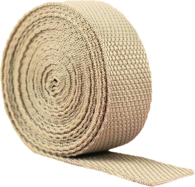 Band van Polypropyleen - Twill Band - Handgemaakte Creaties - Water- en Oliebestendig - 50 mm Breed - Khaki