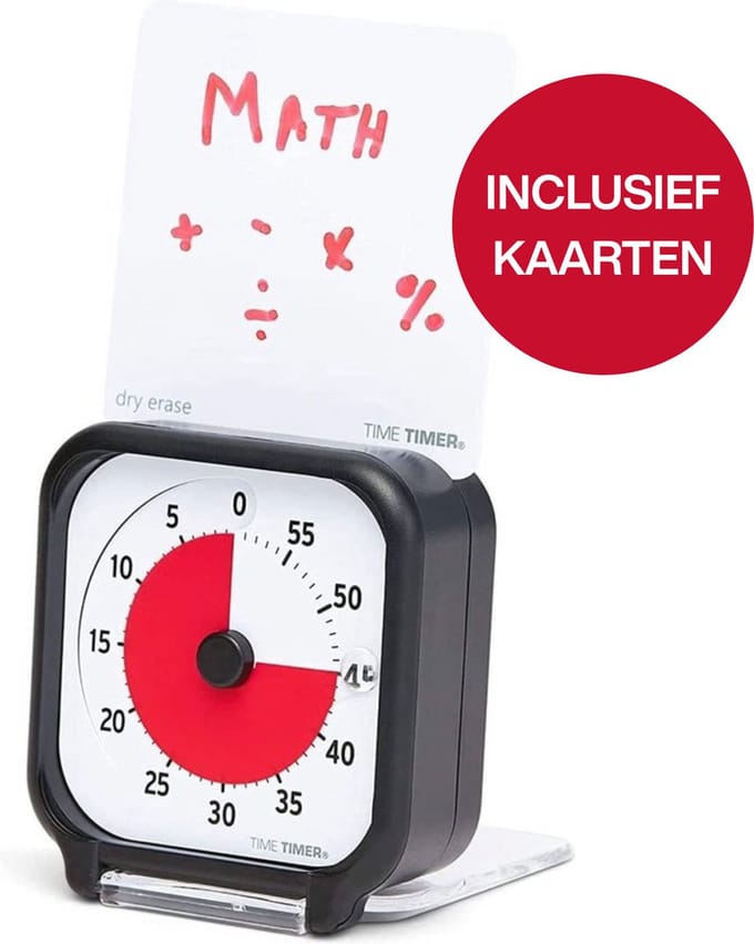 Time Timer® Original Small/Pocket - Inclusief Whiteboard Kaarten - visuele countdown timer small - 60 minuten