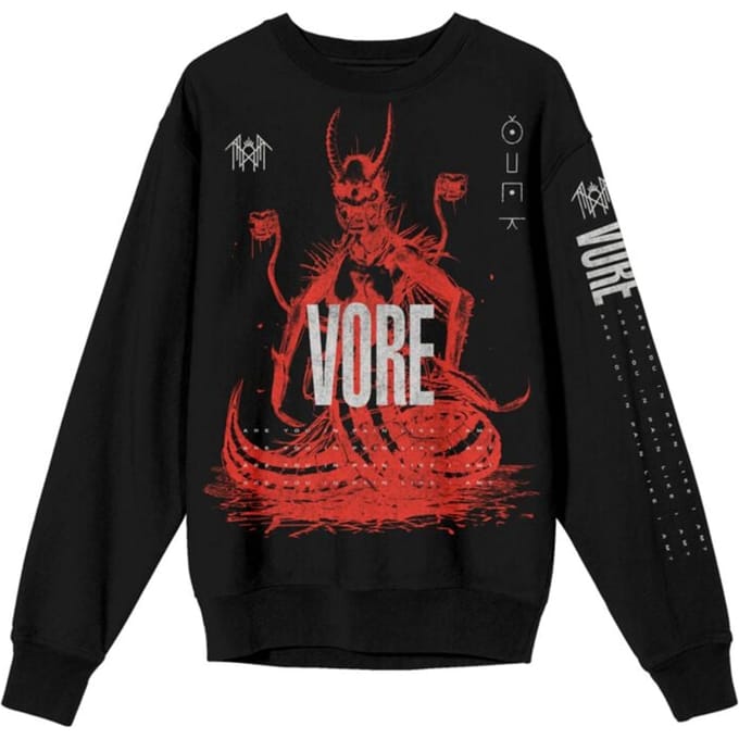 Sleep Token Sweatshirts - Vore Text - S tot XXL - voor Mannen - zwart