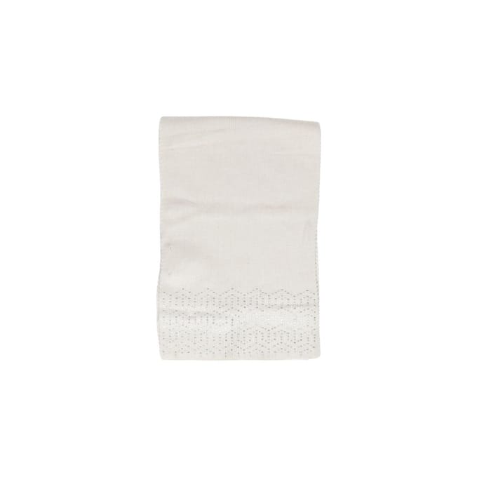 Witte Gebreide Sjaal met Textuurpatroon