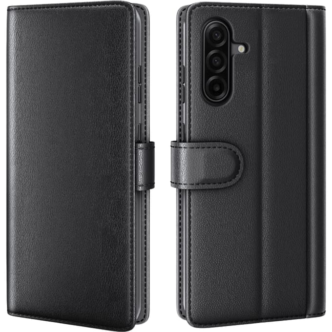 Amorus Samsung Galaxy A37 Real Leather Wallet Hoesje Zwart
