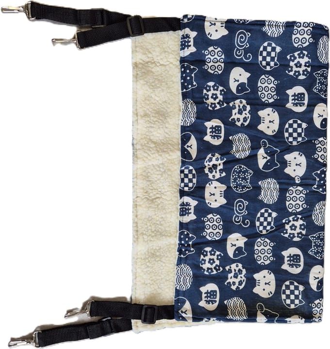 DIEZA HANGMAT L 58X47CM BLAUW MET KATJES