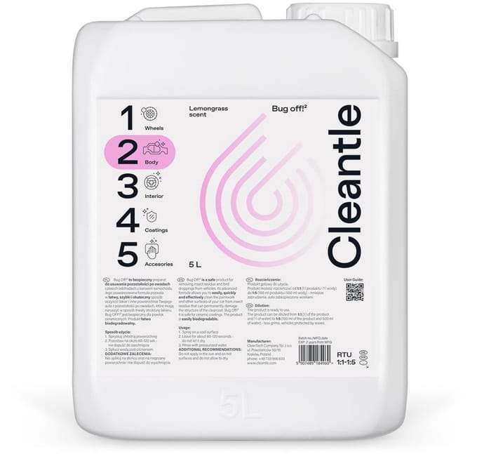 Cleantle - Bug OFF - Insectenverwijderaar Lemongrass scent 5 ltr