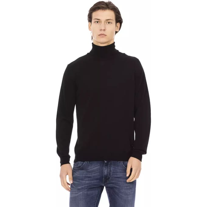 Baldinini Trend Zwarte Fabric Men's Trui Col