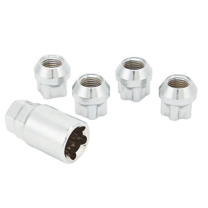 Kit de boulons et écrous de roue antivol coniques en acier inoxydable pour Tesla 3 YS white