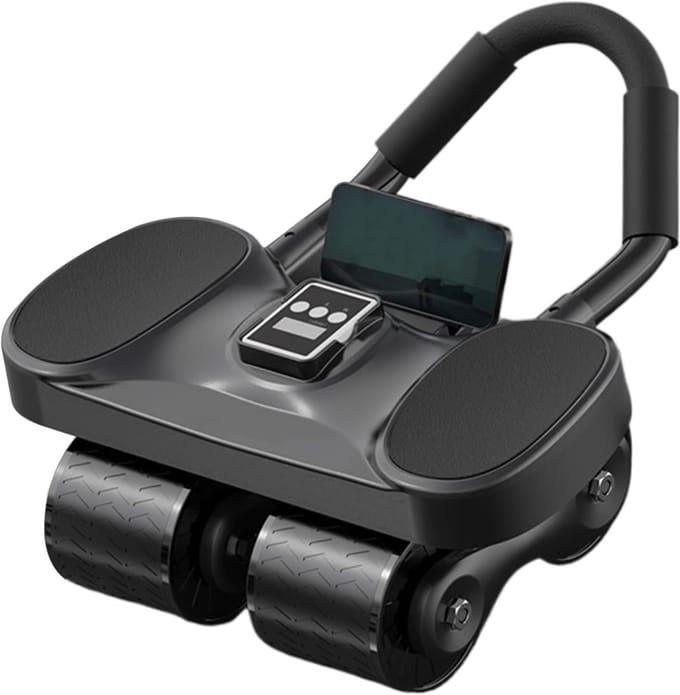 Buikspierwiel - Core Trainer - Thuis Sporten - Elleboogondersteuning - 35cm Breed - Zwart