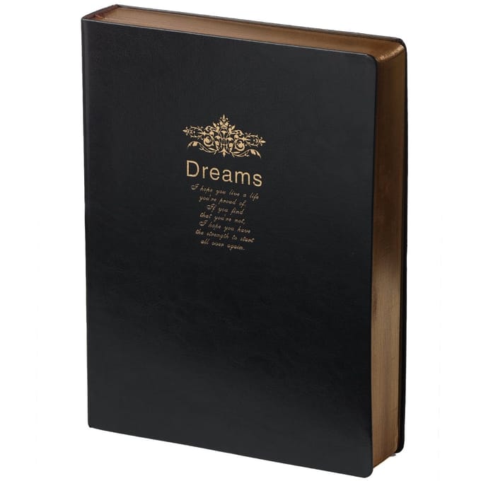 D6030 Kalpa Dreams A4 vintage lederen dagboek Extra vinkje goud trim