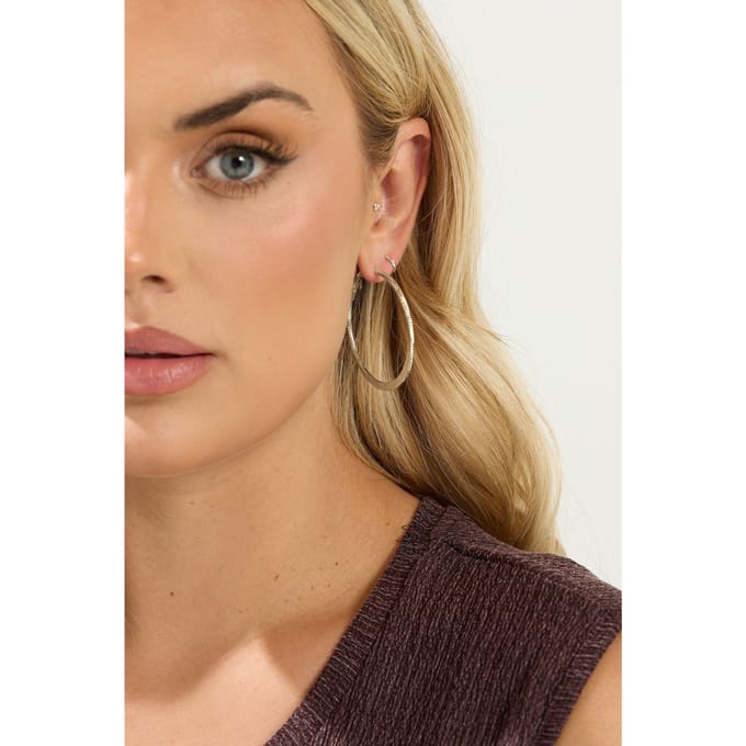 Yours 3Pack Goudkleurige Grote Hoepeloorbellensize One Size