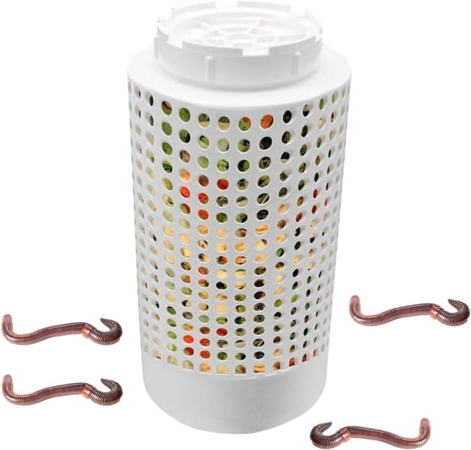Composteerunit In Grond - Compostvat Buiten - Efficiënt Compostereren - Makkelijk Begraven Ontwerp - 22 cm Hoog - Zwart
