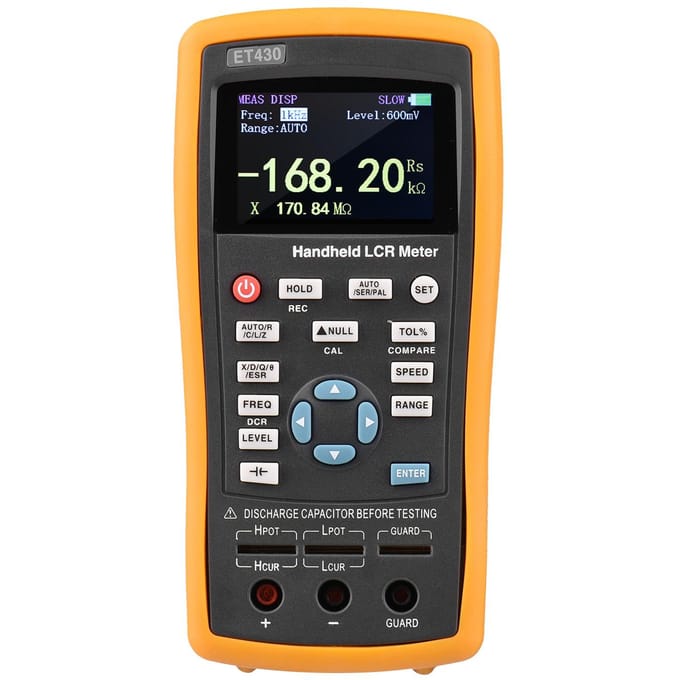 2,5-inch LCD digitale handheld 100kHz LCR-meter LCR-multimetertester voor inductiecapaciteit zwart