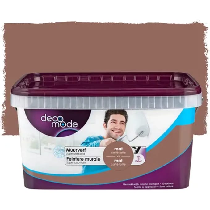 Decomode Muurverf Muurverf - Mat - Caffé Latte - 10l