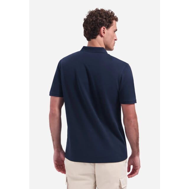 No Excess Polo short sleeve zip garment dyed night