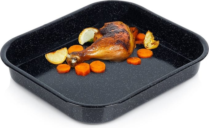 Braadslede Geëmailleerd Rechthoekige 2,5 l, 29,5x25,5x4,5 cm - Ovenschaal - Braadpan