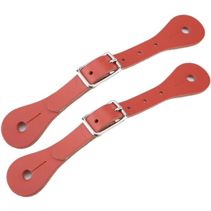 1 Paar Paardrijaccessoires Handgemaakt Echt Leer Ruiterspoorriem (Bruin) brown
